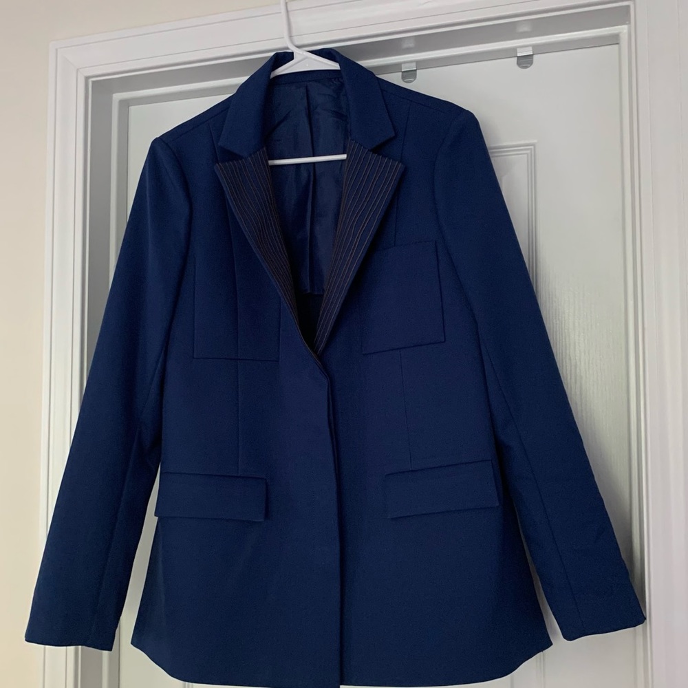 Jason Wu Navy Blue Blazers Jackets Sizs:S.